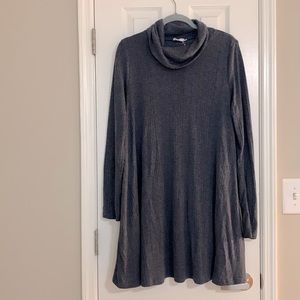 Mock turtle neck dress
